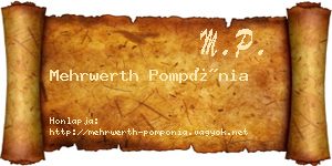 Mehrwerth Pompónia névjegykártya